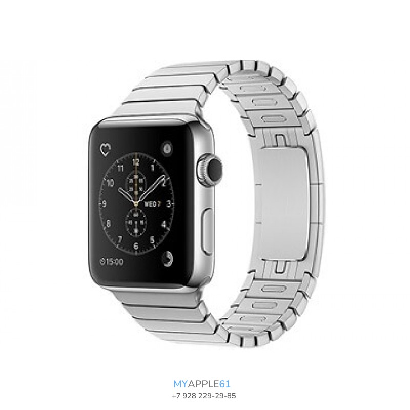 Apple Watch Series 2, 42 мм, корпус из нержавеющей стали, блочный браслет